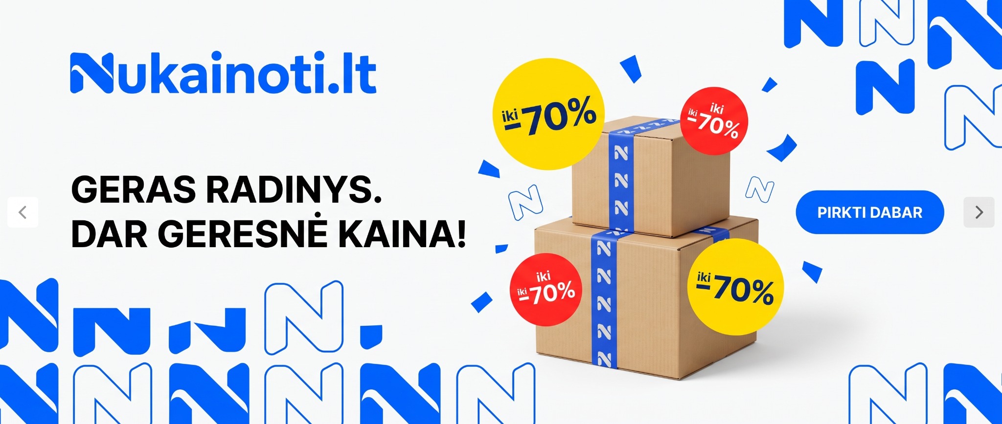 Nukainoti.lt. Geras radinys. Dar geresnė kaina! Nuolaidos iki 70 procentų.